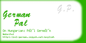 german pal business card